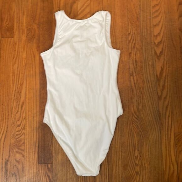 Andie Swim The Malibu One Piece Ribbed White size M NWT minimalist - Picture 3 of 6